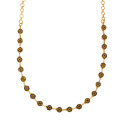 Marvelous Gold Plated Round Stone Necklace