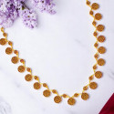 Graceful Gold Plated Round Semi-Precious Stone Necklace