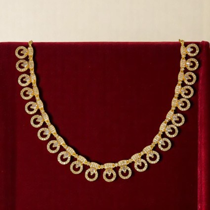 Exquisite Gold Plated Synthetic Stone Necklace