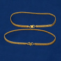 Trendy Gold Plated Flat Designer Chain Anklets/Payal