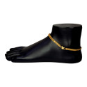 Trendy Gold Plated Flat Designer Chain Anklets/Payal