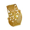 Elegant Floral Premium Gold Plated Broad Bridal Bangle