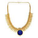 Kerala Gold Plated Mullamottu Enamel Pendant Necklace