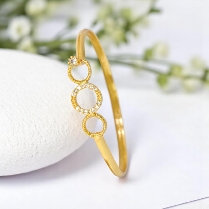 Trendy Premium American Diamond Open Bangle