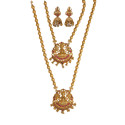 Traditional Matte Gold Plated Lakshmi Bridal Jewellery Set