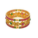 Antique Kemp Stone Lakshmi Bangles Set