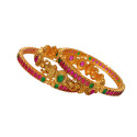 Antique Kemp Stone Lakshmi Bangles Set
