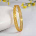 Stylish Gold Plated Wave Design Bangles