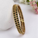 Gold Plated Square Semi Precious Stone Bangles