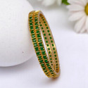 Gold Plated Square Semi Precious Stone Bangles