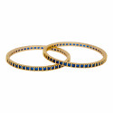 Gold Plated Square Semi Precious Stone Bangles