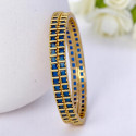 Gold Plated Square Semi Precious Stone Bangles