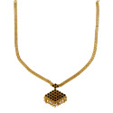 Stylish Gold Plated Semi-Precious Stone Adial Necklace