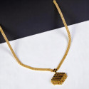 Stylish Gold Plated Semi-Precious Stone Adial Necklace