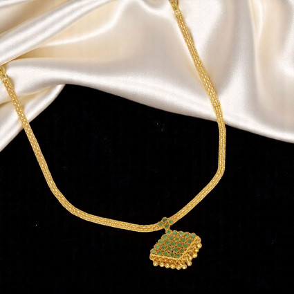 Stylish Gold Plated Semi-Precious Stone Adial Necklace