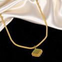 Stylish Gold Plated Semi-Precious Stone Adial Necklace