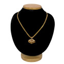 Stylish Gold Plated Semi-Precious Stone Adial Necklace