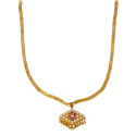 Stylish Gold Plated Semi-Precious Stone Adial Necklace