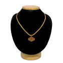 Stylish Gold Plated Semi-Precious Stone Adial Necklace