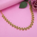 Elegant Gold Plated Designer Stone Necklace for Women