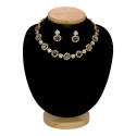 Trendy Muliti Colour Stone Floral Necklace Set