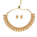 Ethnic Matte Lakshmi Necklace Set