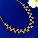 Trendy Gold Plated Stone Necklace