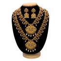 Antique Gold Plated Mango Peacock Bridal Jewellery Set