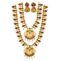 Antique Gold Plated Mango Peacock Bridal Jewellery Set
