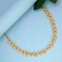Alluring Round Gold Plated Jaipur Stone Necklace