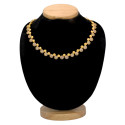 Alluring Round Gold Plated Jaipur Stone Necklace
