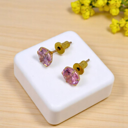 Small Round Stones Fashion Ear Studs