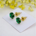Small Round Stones Fashion Ear Studs