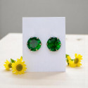 Small Round Stones Fashion Ear Studs