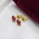 Small Round Stones Fashion Ear Studs