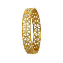 Party Wear Gold Plated Floral Stone Bangle For Women