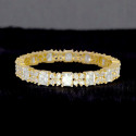 Splendid Gold Plated CZ Floral Stone Bangle