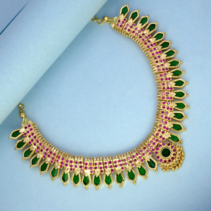 Kerala Traditional One Gram Gold Nagapadathali Necklace
