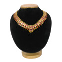 Bridal jewelry featuring a classic Nagapadam design in one gram gold