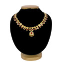 Kerala Traditional CZ Red Palakka Necklace With Pendant
