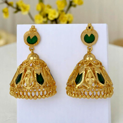Stylish Kerala Traditional Nagapadam Jhumka Earrings