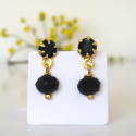Small Gold Plated Crystal Drop Hanging Earrings
