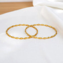 Elegant Gold Plated Designer Spiral Bangles