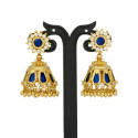 Kerala Bridal Nagapadam Jhumka Earrings with Stones