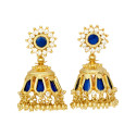 Kerala Bridal Nagapadam Jhumka Earrings with Stones