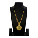 Gold Plated Designer Floral Ruby Emerald Long chain