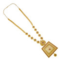 Majestic Gold Plated Kemp and Ruby Long Bridal Necklace