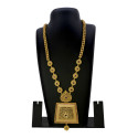 Majestic Gold Plated Kemp and Ruby Long Bridal Necklace