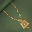 Majestic Gold Plated Kemp and Ruby Long Bridal Necklace