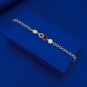 Elegant Gold Plated Square Red Stone CZ Mango Bracelet